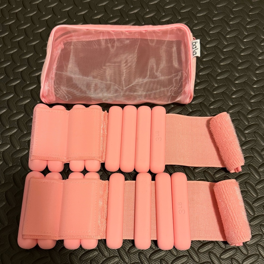USED ONCE! Bala Bangles 3 lbs each (pink)